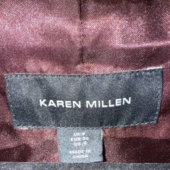Karen Millen Deep Burgundy Teddy Sleeveless Belted Vest oversized 4 - Picture 7 of 12